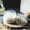 350ml clear round coffee milk drinking glass cup